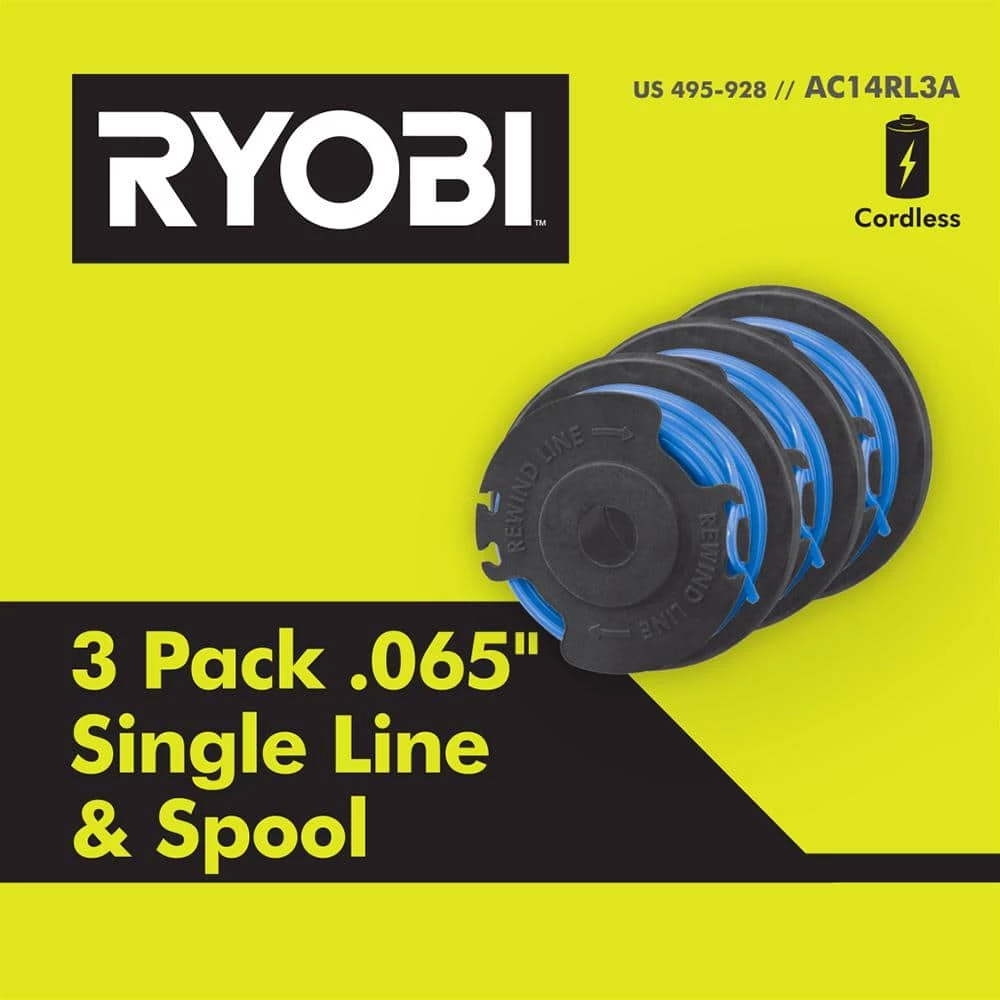 Outlet π RYOBI ONE+ 0.065 Spool (3-Pack) π