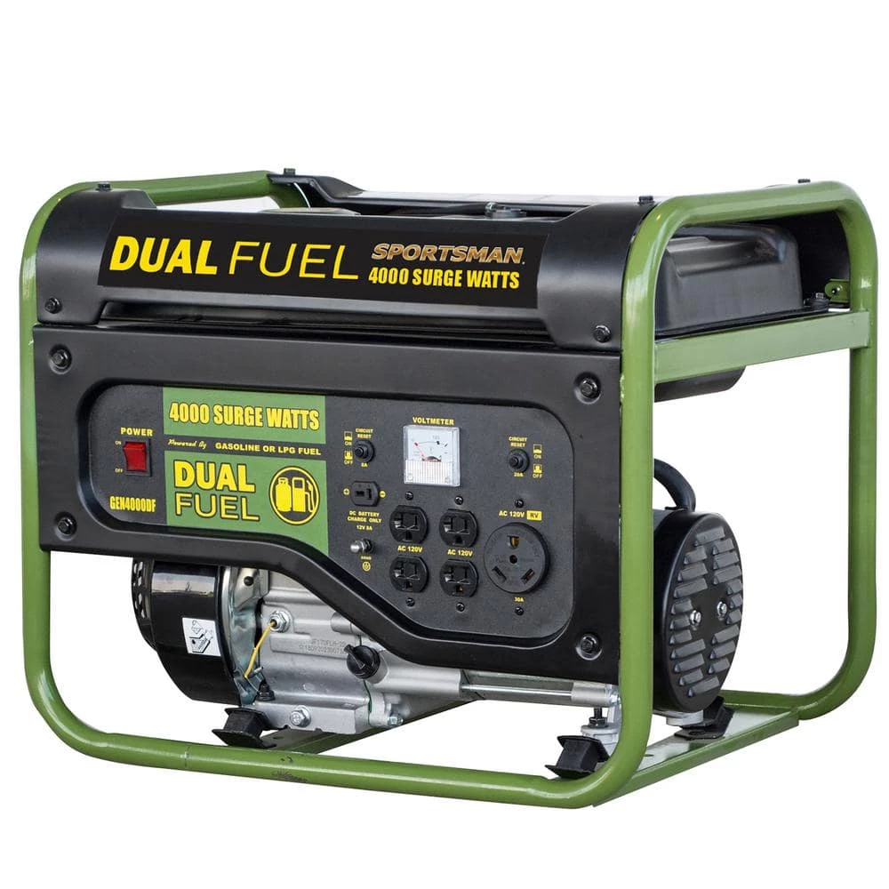 Discount ๐ Sportsman 4,000/3,500-Watt Recoil Start Dual Fuel Gasoline Propane Portable Generator with CO Detector Auto-Shutoff ๐